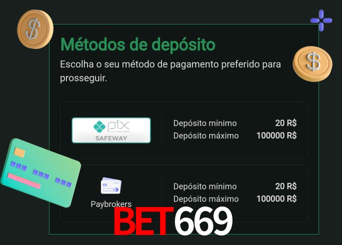 O cassino bet669 oferece uma grande variedade de métodos de pagamento